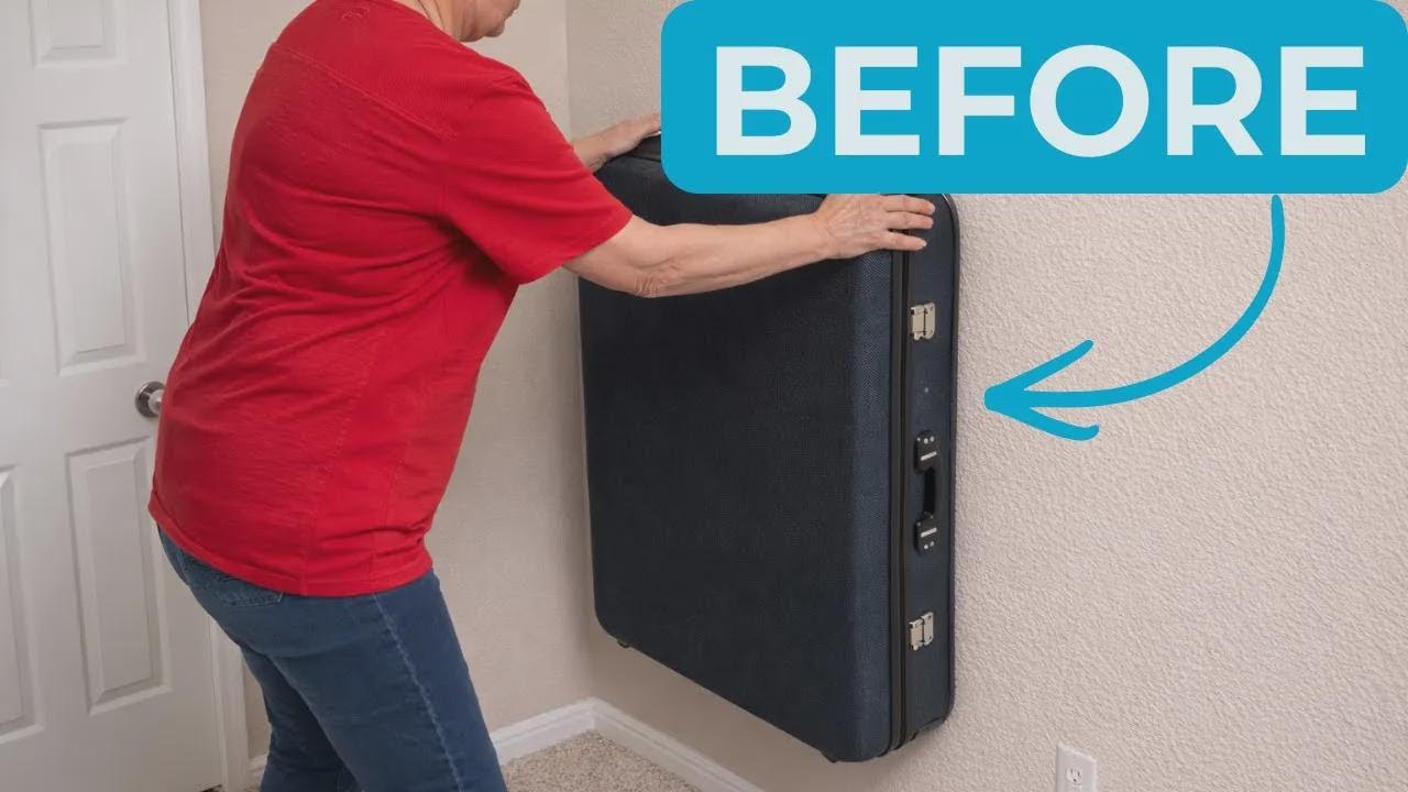 Accroche une valise sur ton mur d'entrée : l'idée géniale à tester !