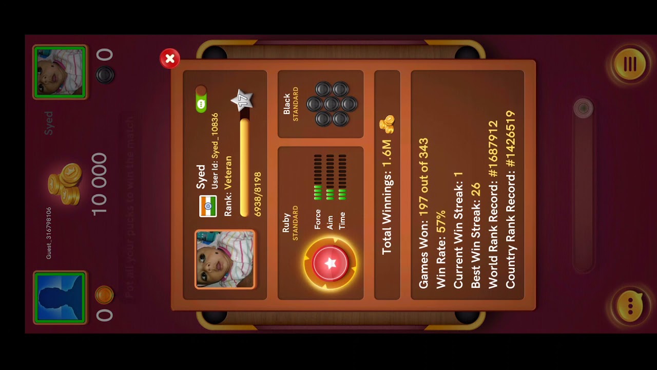 carrom bored game sikhe hik karke haraya seyed ko