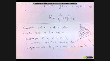 Calculus 6.2a:  Volume with cross sections