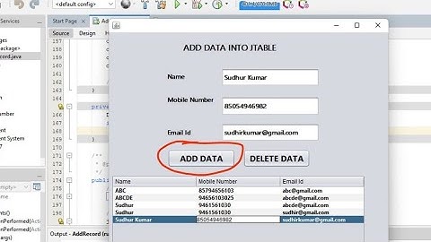 JAVA Swing Tutorial - How To Add A Row To JTable From JTextFields in Java NetBeans [WithSource Code]
