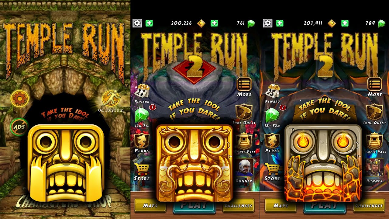 Temple Run Vs Temple Run 2 Lost Jungle Lantern Festival Vs Temple Run 2 Volcano Island - EndlessRun