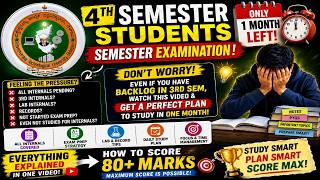 🚨VTU 4th Sem Students| Only 1 Month Semester Exams😭Study Plan Score 80+ Marks🔥Backlog? Don’t Panic!