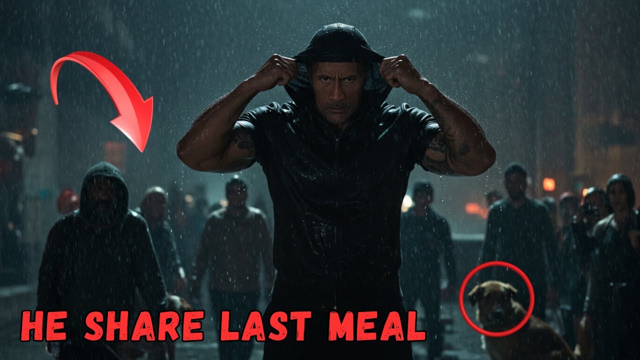 He Gave His Food to a Stray Dog… Then The Rock Appeared