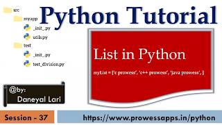 #37 Python Tutorial for Beginners | List in Python | List Slicing | Accessing List elements