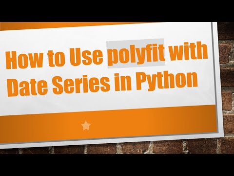 How to Use polyfit with Date Series in Python
