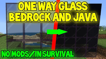 One Way Glass Minecraft Bedrock and Java NO MODS - (Mobile, Consoles, PC)