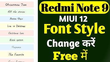 How To Change Font Style In Redmi Note 9 | Mi/ Redmi Mobile Me Font Style Kaise Change Kare ||