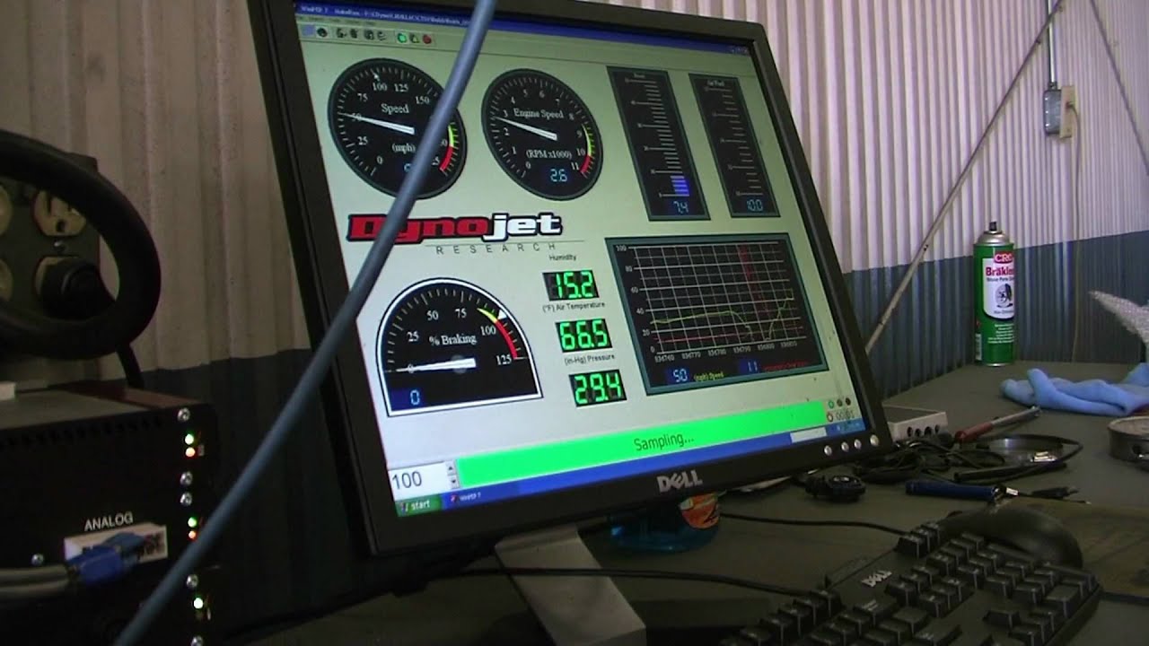 computer view of dyno pull