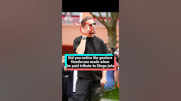 Did you notice the gesture Henderson made when he paid tribute to Diogo Jota?No one