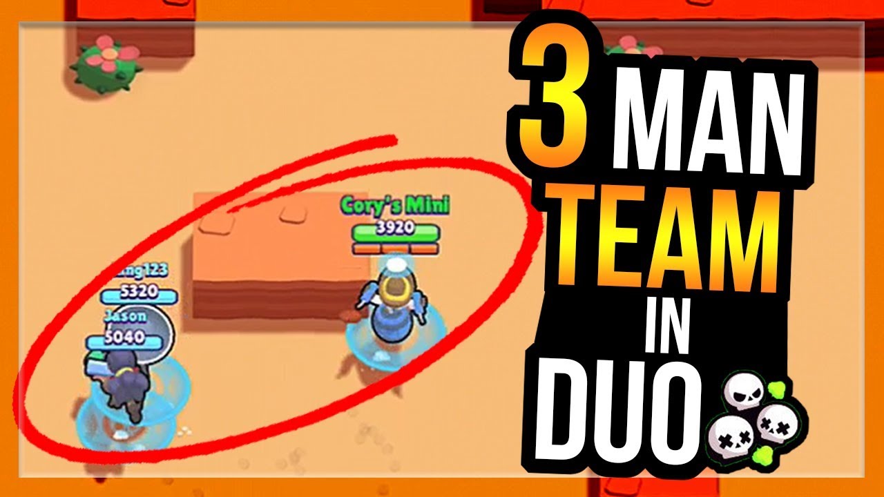 Duo Showdown Glitch 3 Person Team Brawl Stars Youtube - brawl stars how to dou