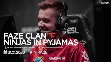 MELHORES MOMENTOS FAZE CLAN X NIP (MIRAGE) - BLAST PREMIER SPRING SERIES LONDRES - EN_US🔥