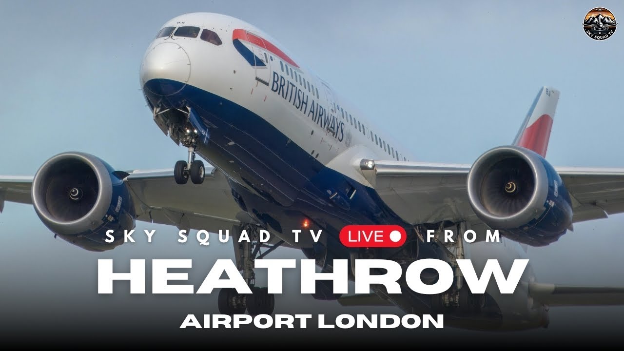 🔴 LIVE landings at London Heathrow Airport 🔴 - YouTube