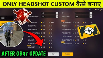 Only Headshot Custom Kaise Banaye | Free Fire Headshot Custom |How to Create Only Headshot Custom FF
