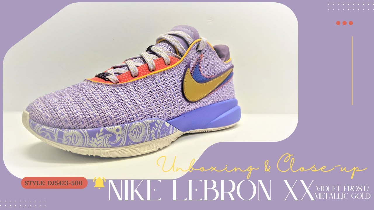 The Nike LeBron XX Violet Frost/Metallic Gold DJ5423-500 Redefines