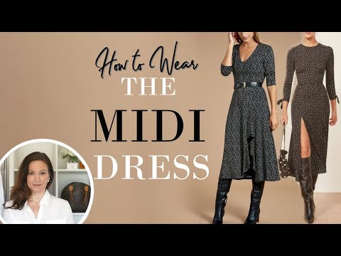 black dress midi with sleeves