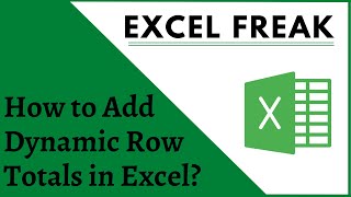 Ms Excel - Calculating Subtotal Row Total With Keyboard Shortcut