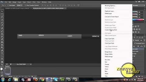 How to create a simple Navigation bar in Adobe photoshop CS6