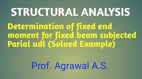 Lect39-#Derive fixed end moment for fixed beam subjected Partial UDL ( Solved example)