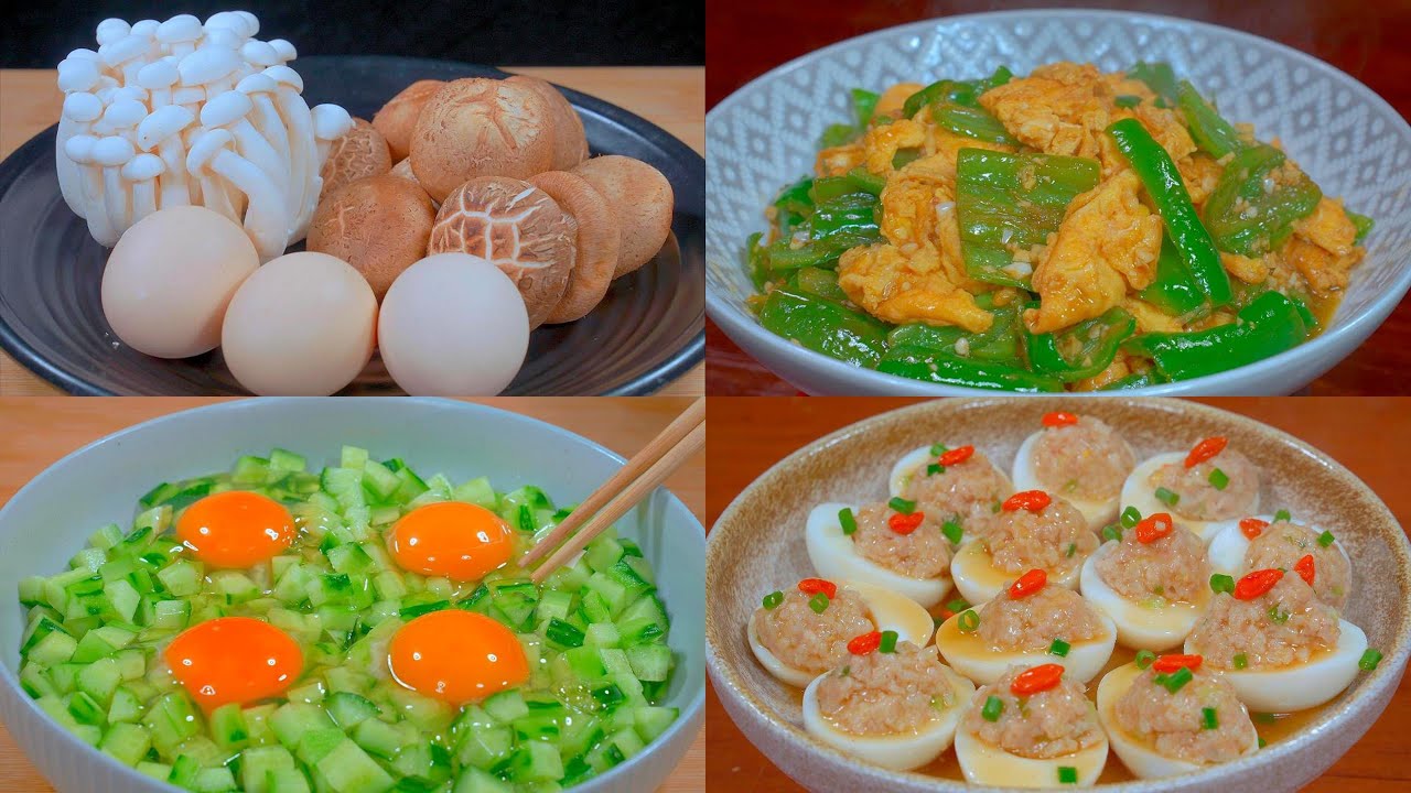 雞蛋是生活中不可少的食材，今天阿見給大家帶來四種雞蛋的不同做法，最後壹種很多人都不知道！#like #美食教程 #美食分享 #美食 #cooking