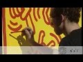 Keith Haring in Milan painting live on Italian TV show 29-may-1984