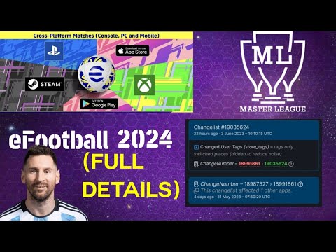 eFootball NEW UPDATE, eFootball 2024 RELEASE DATE, CROSS PLATFORM, EDIT  MODE, ML, FULL DETAILS