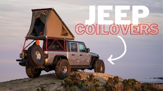 Installing Jeep Gladiator Coilovers At A Wrap Shop (Vlog #2)