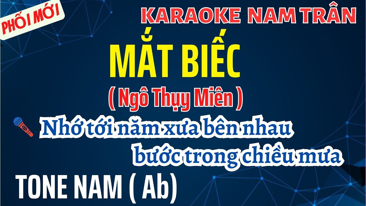 Karaoke Mắt Biếc (Ngô Thụy Miên) Tone Nam | Nam Trân