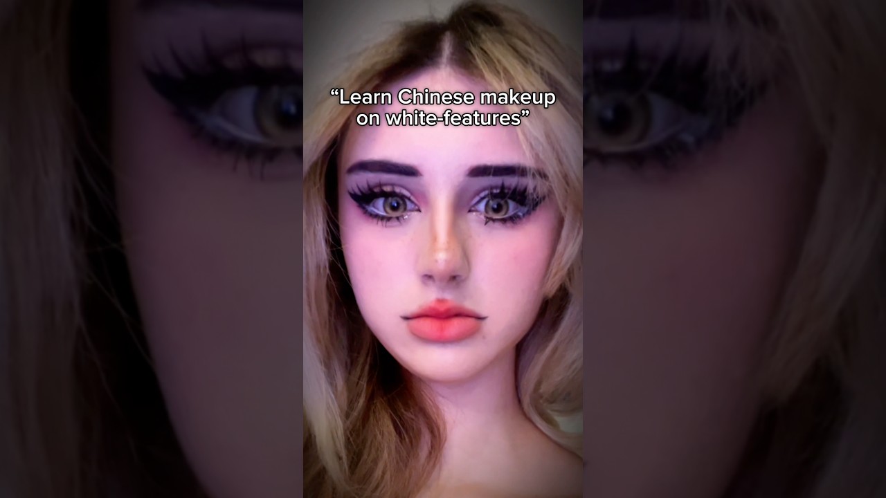 CHINESE MAKEUP GLOW UP🇨🇳✨ (on white-features!) 