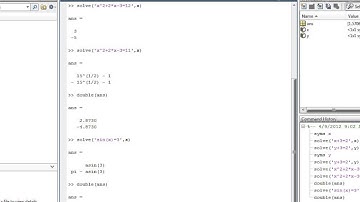 Matlab Essential Skills - Sect 51 - Solving Algebraic Equations Symbolically