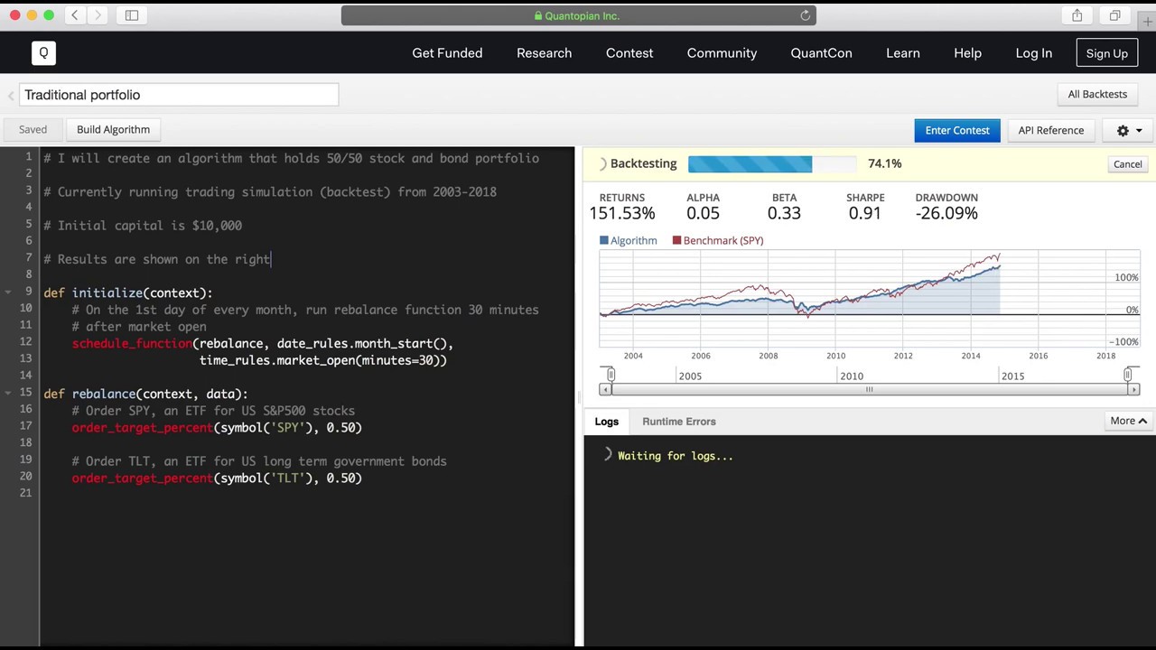 Python introduction to investment algorithms tutorial 101 - monthly ...
