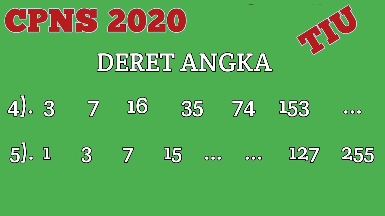 Cara Cepat Mengerjakan Soal TIU Deret Angka CPNS 2020 ...