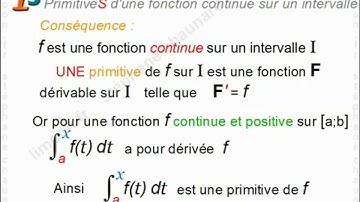 Maths TS - Intégrales et Primitives - Mathématiques Terminale BAC S 2018