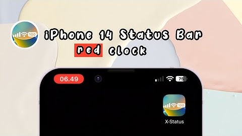 New iOS Status Bar on Android ~ red clock ❤️