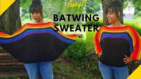 Flattering Crochet Batwing Sweater for All Body Types