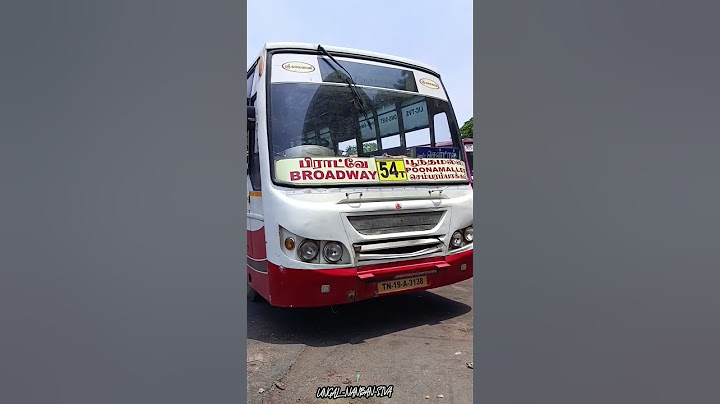 Kalaivani private bus Chennai broadway to ponthamalle chemparapakkam