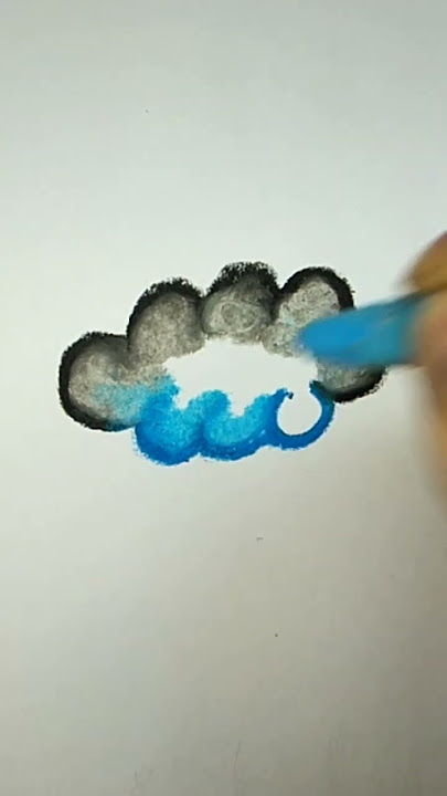 draw rain clouds with oil pastels #drawingfun #oilpastel # #geometri #drawingvideo