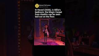 In Hexed (2026), in Billie's bedroom, the Magic Carpet from Aladdin can be seen laid out on the floo