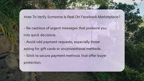 How To Verify Someone Is Real On Facebook Marketplace? - Everyday-Networking