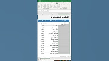 قائمة منسدلة في اكسل - Drop down menu in Excel