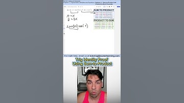 Trig Identity Proof Using Sum-to-Product #trigonmetry #mathematics #sat #shorts