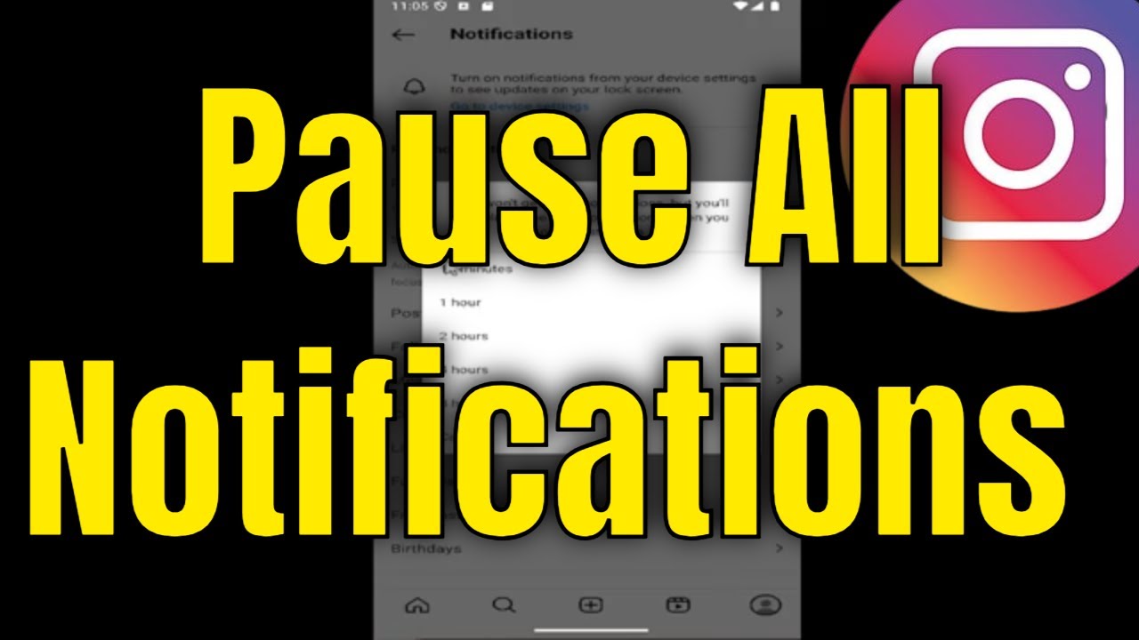How To Pause All Notifications in Instagram [Guide] - YouTube