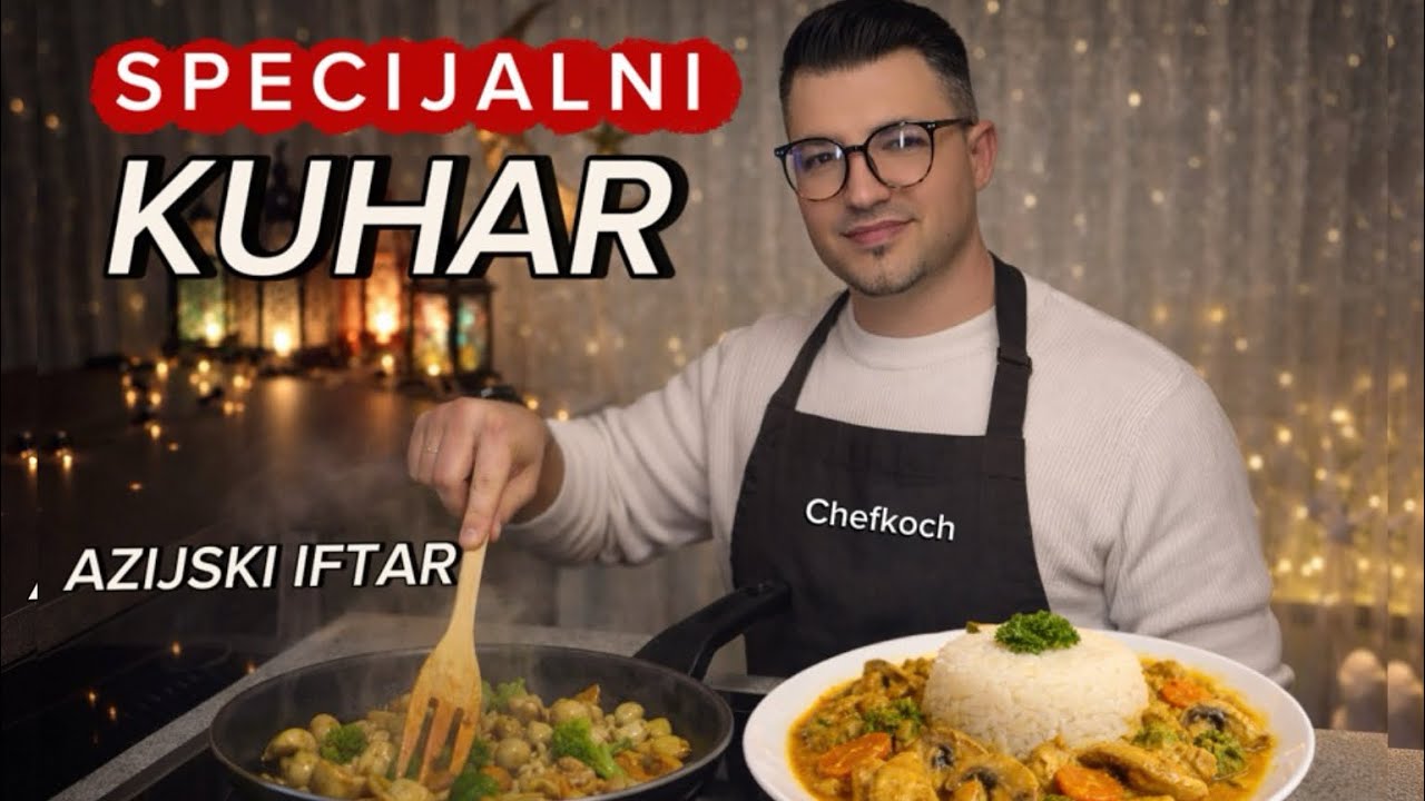 Muž kuha 👨🏻‍🍳 Najbrži iftar⚡️- Azijski specijalitet sa piletinom i povrćem! 