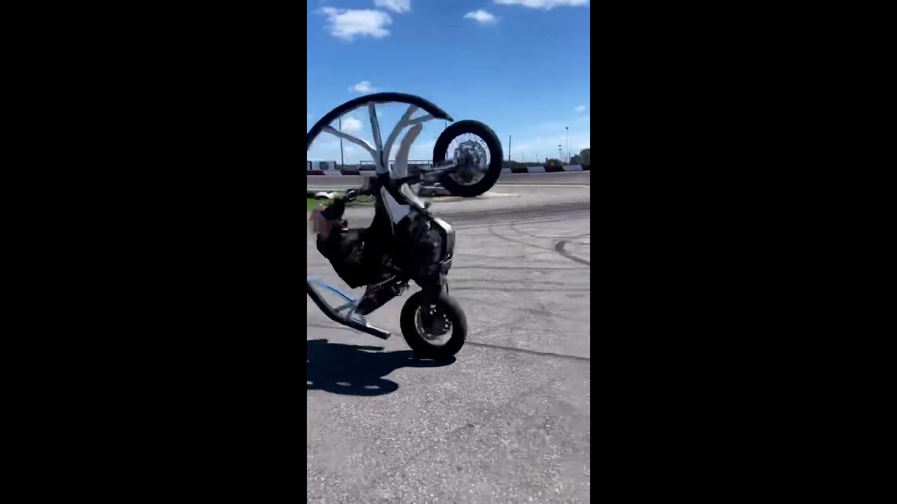 Why did he go so fast ๐ค #motorcycle #fail #slam #crash #stunt