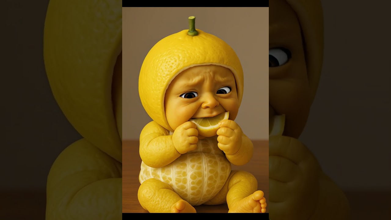 Cutest Lemon Baby Sour Face Ever! 🍋😂 