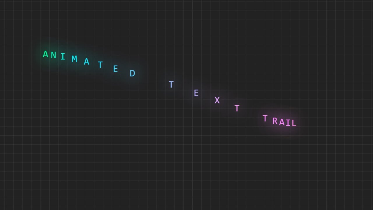 Animated Text Trail Effect - YouTube