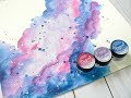 Galaxy Background tutorial with Lindy's stamp gang Magical Powder