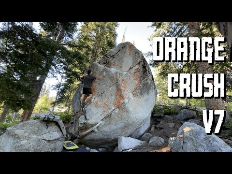 Orange Crush V6 - Brighton Boulders, Big Cottonwood Canyon