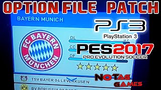 PES 2017 - OPTION FILE PS3 com BUNDESLIGA, PATCH sem ERROS!