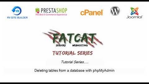 Deleting tables from database with phpMyAdmin