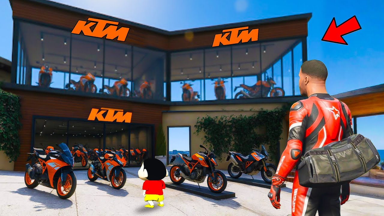 Shinchan & Franklin Open KTM Bike Showroom 😱🔥 | GTA 5 Telugu | Dhanu Dino